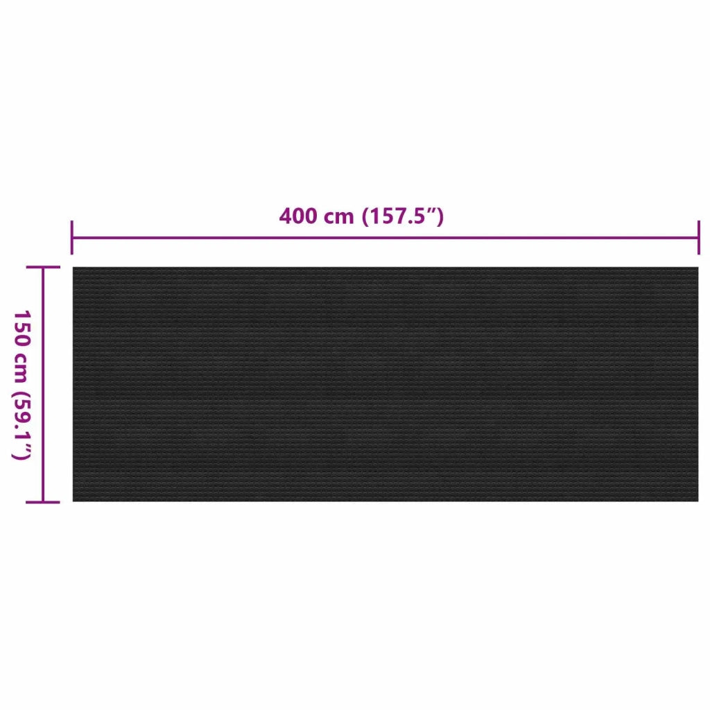 Tappeto per pavimento Nero 1,5 x 4 m Gomma