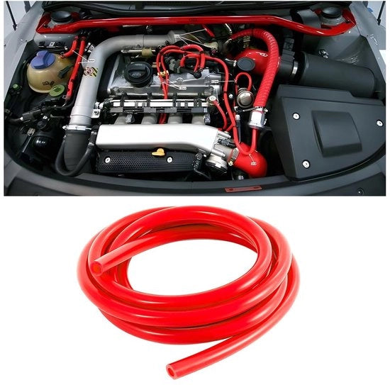 Serpentina di silicio per aspirazione 3 m - diametro interno 6 mm - alta temperatura - duraturo - flessibile - adatta per motori - serpentina di silicio