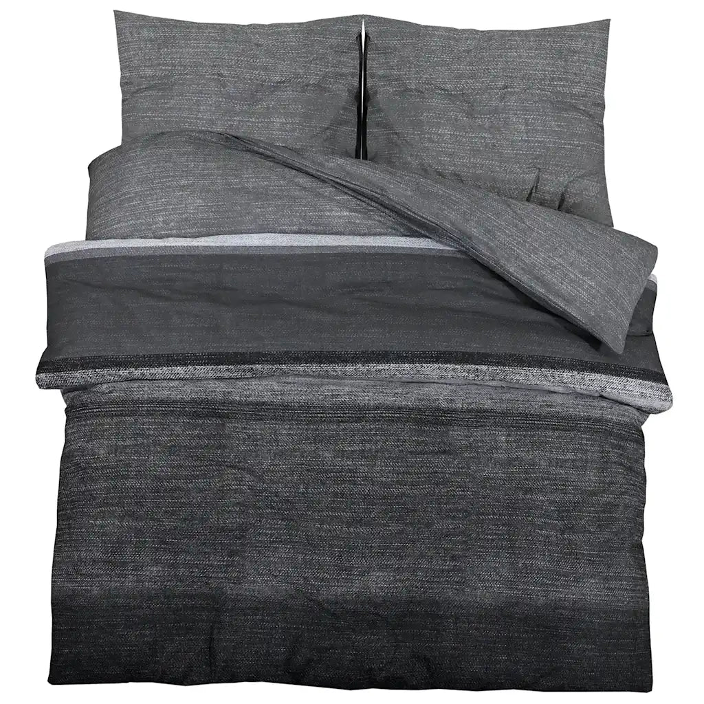 Set Copripiumino Grigio Scuro 240x220 cm in Cotone 136479