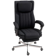 Sedia da ufficio girevole con schienale reclinabile e altezza regolabile ¨C zephmum ¨C 65x61x105-113 cm nero