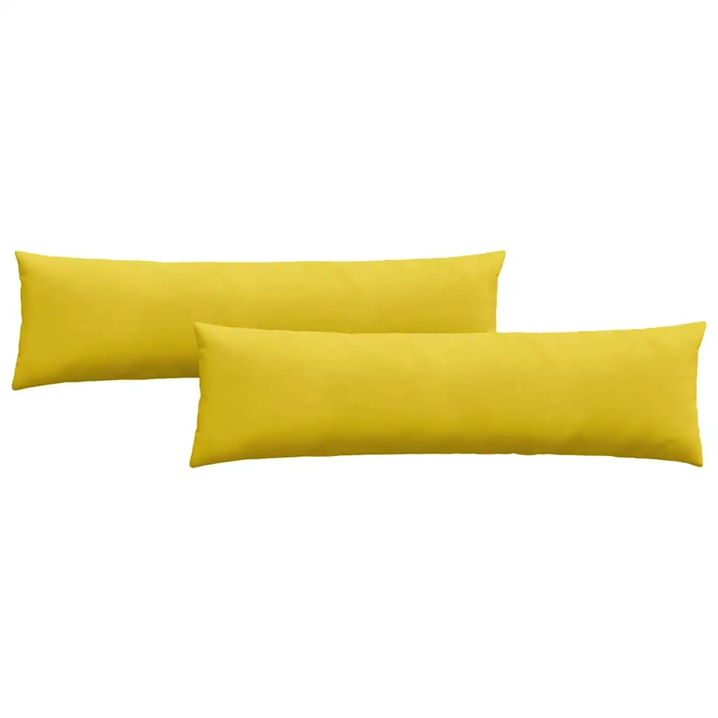 Cuscini da Divano 2 pz-Set di 2 Cuscini per Sofa Giallo 145 x 40 cm Tessuto in Cords