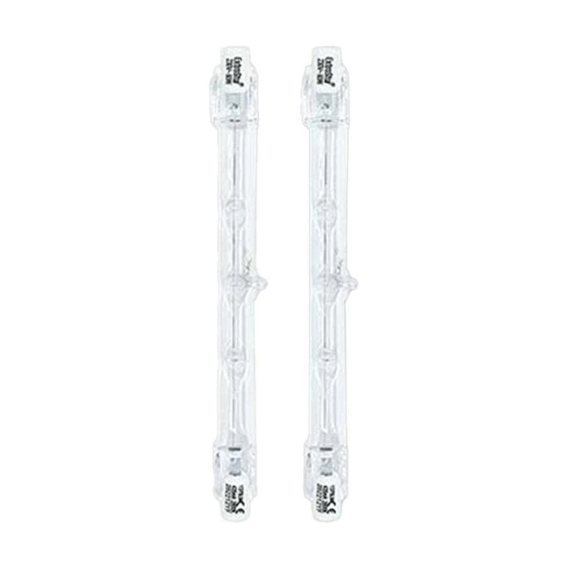 2 PZ Lampade Alogena Dimmerabile, Lampada R7S 118mm 80W 1375 Lumen Bianco Caldo 2800K