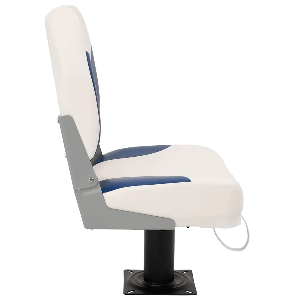 Sedile pieghevole per barca 1 set Blu e Bianco 41x36x48 cm 3284284