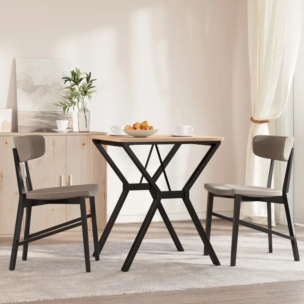 Telaio Gambe a Y per Tavolo da Pranzo 60x60x73 cm in Acciaio 357931