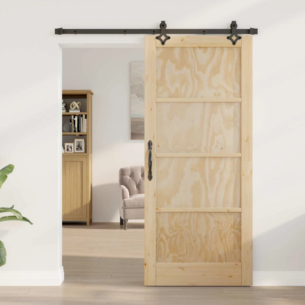 Porta scorrevole ORKDAL 86 x 198,5 cm Legno Massello di Pino 3445546