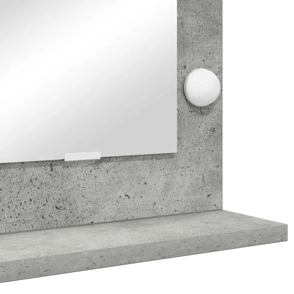 Specchio da Vanità Grigio cemento 60 x 45 x 18 cm Rettangolare 868312