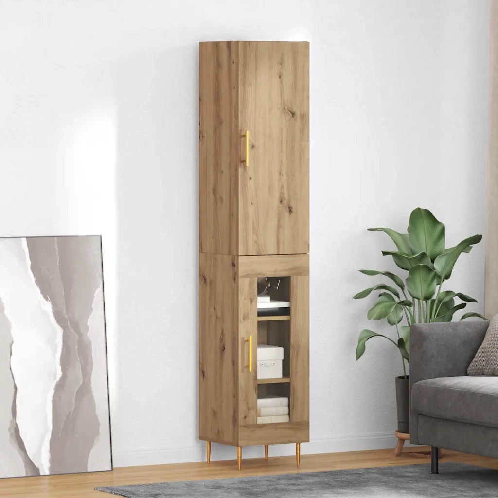 Credenza 2 pz | Madia | Buffet da pranzo | Armadio da pranzo Rovere artigianale Legno multistrato