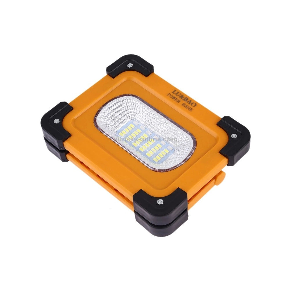 Trade Shop - Faro Luce A Led Spotlight Ricaricabile Con Pannello Solare Portatile 30w 1500lmn -