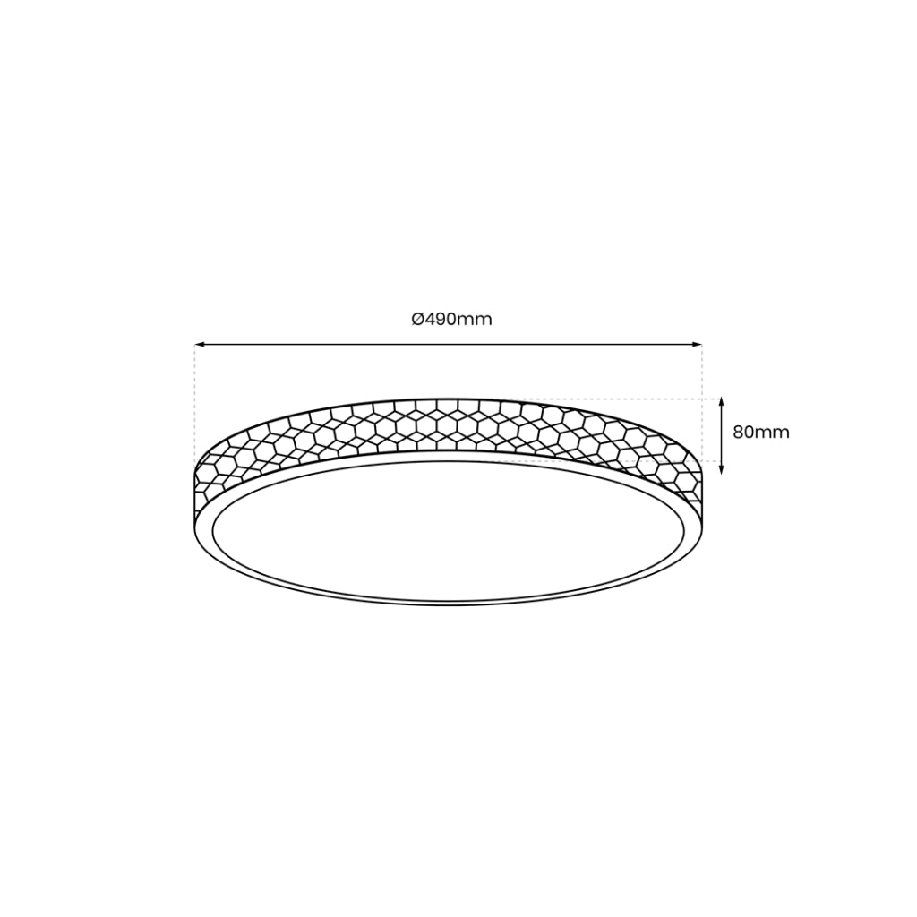 Plafoniera LED Milagro Shiny 34W 49cm 4000K trasparente