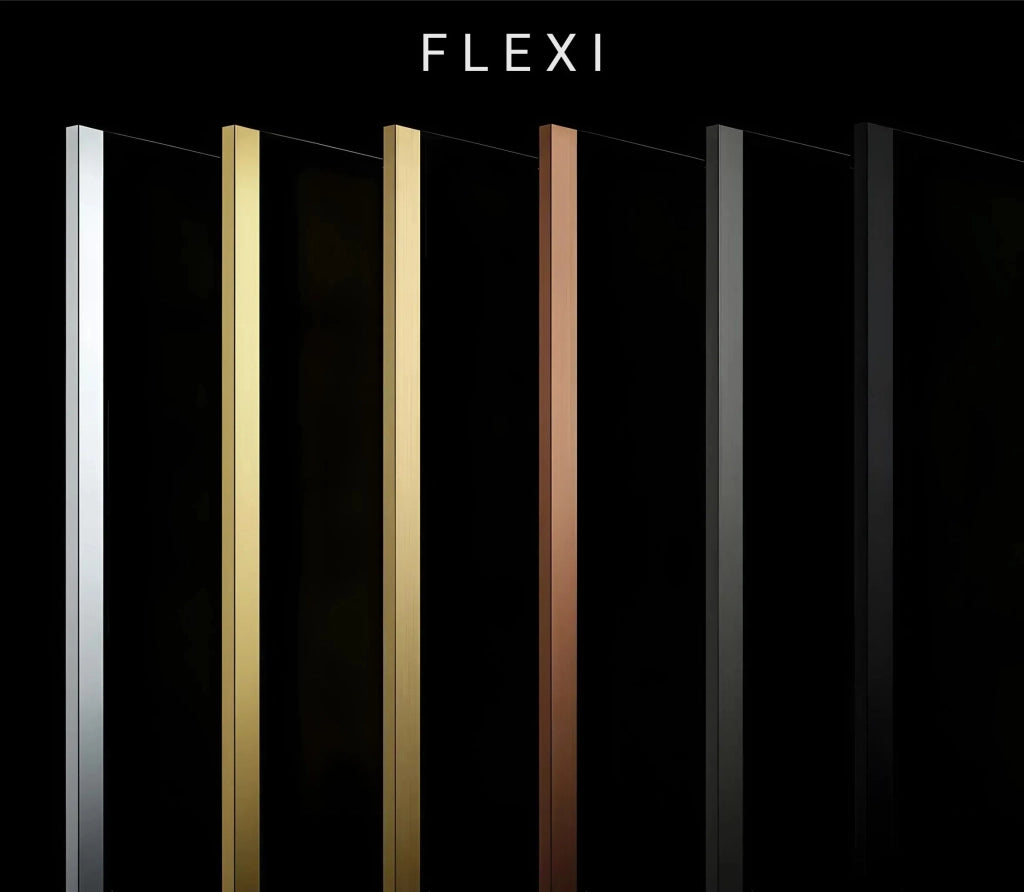 Parete Doccia Rea Flexi Grey / Gold 120