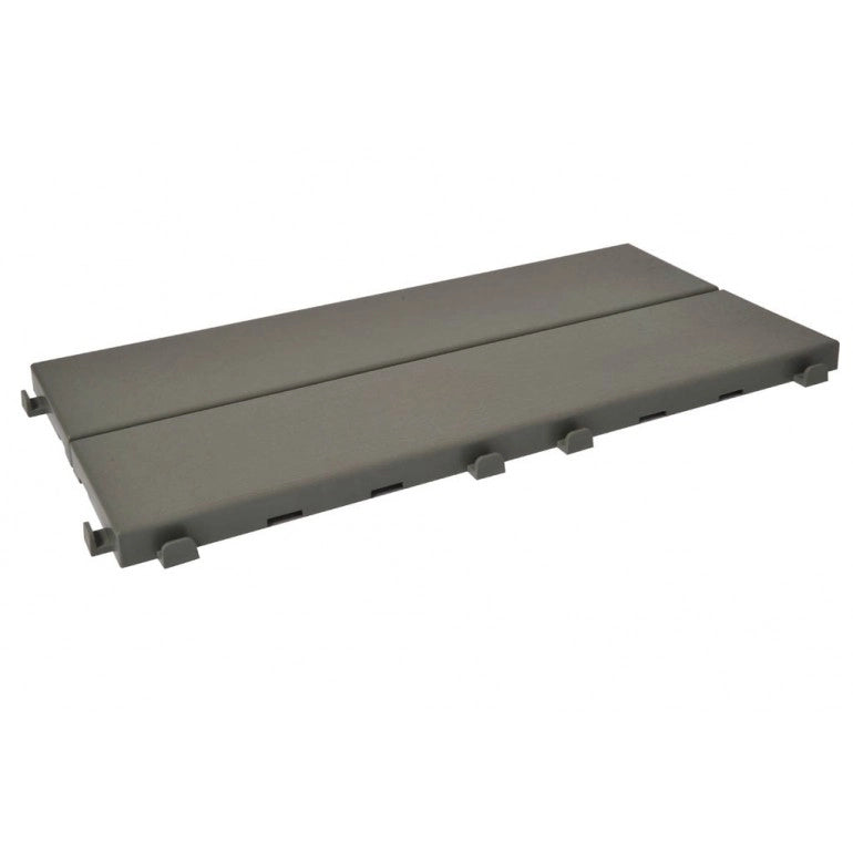 Piastrella Singola autobloccante in Plastica con Finitura ad Effetto Legno 37,7 x 18,6 cm da Interno Esterno e Giardino Colore: #866b56