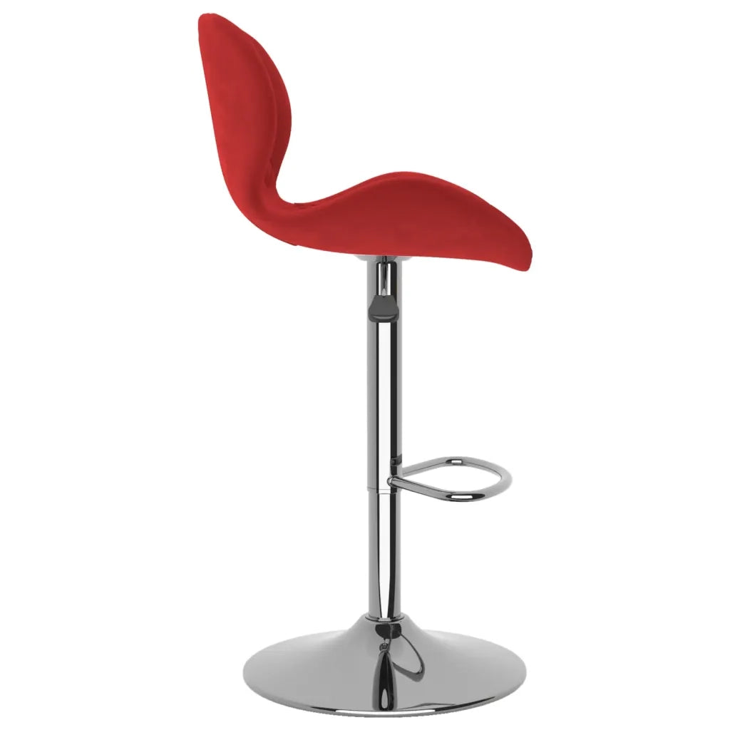 Sgabelli da Bar 2 pz Rosso Vino in Velluto 334917