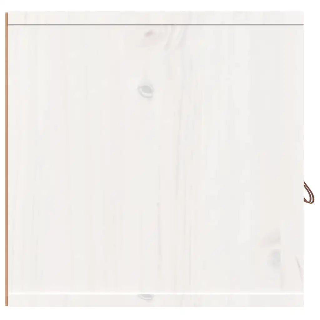 Pensile Bianco 80x30x30 cm in Legno Massello di Pino CFW9541243