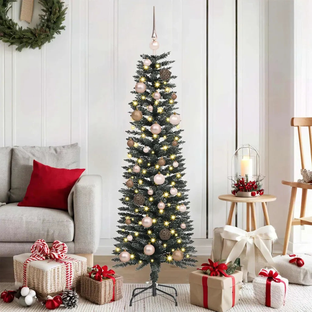 Albero di Natale artificiale con 150 LED Verde 150 cm 3395926