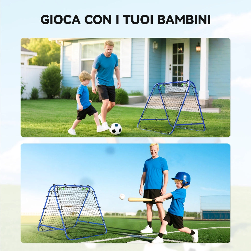 Rete da Calcio Pieghevole ¨C Minimal ¨C Blu 100x95x90 cm
