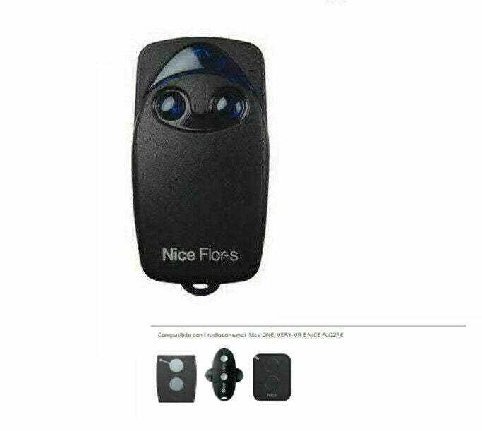 TELECOMANDO FLO2RS APRICANCELLO NICE BICANALE 433 MHZ FLO2R-S FLO 2 ORIGINALE