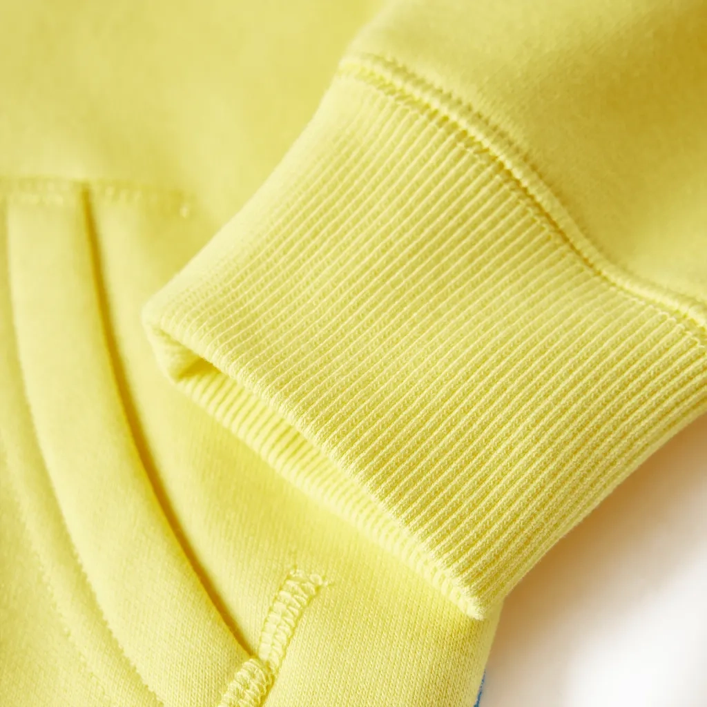 Felpa con Cappuccio e Cerniera per Bambini Giallo Chiaro 92 15121
