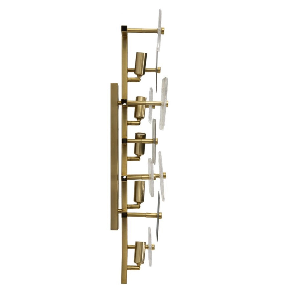 Lampada a Parete VKH58, Oro, Metallo, 24x13x76 cm