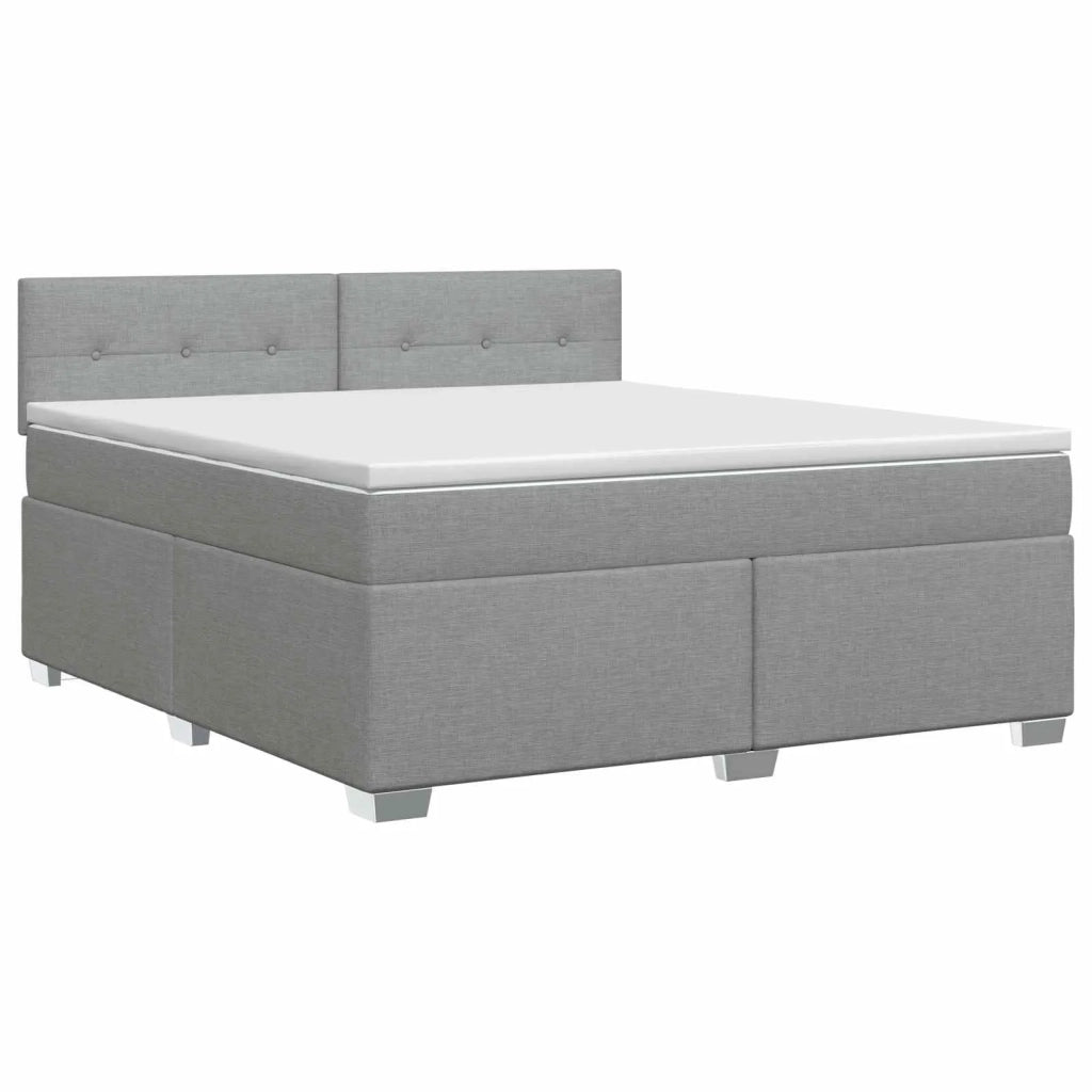 Letto box spring con materasso Grigio Chiaro 180 x 200 cm 3450537