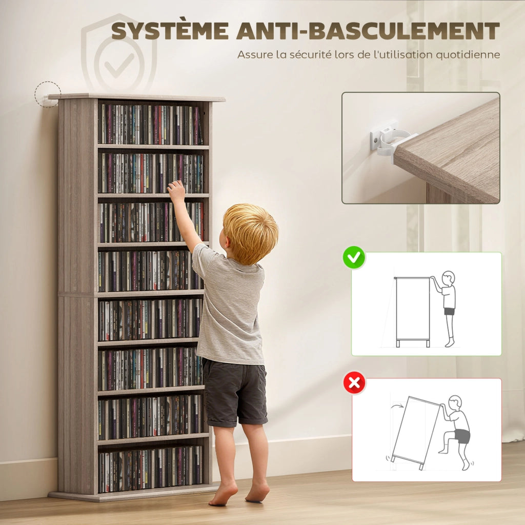 Libreria per CD e DVD ¨C zephmum ¨C Naturale
