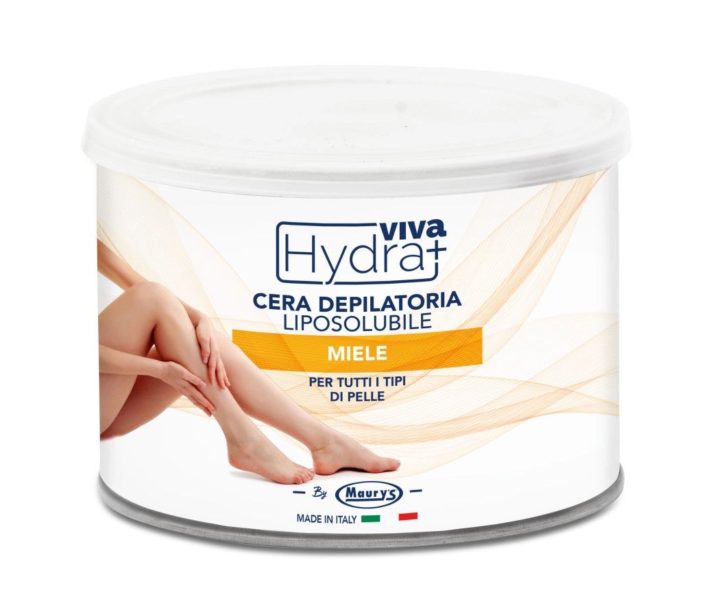 HYDRA VIVA+ VASO DI CERA DEPILATORIA AL MIELE LIPOSOLUBILE DA 400 ML