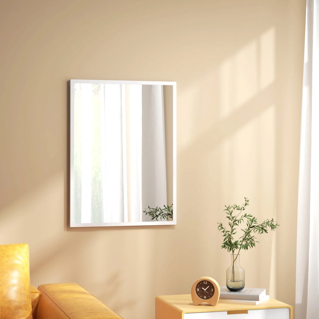 Specchio da parete rettangolare ¨C zephmum ¨C bianco 60x80 cm