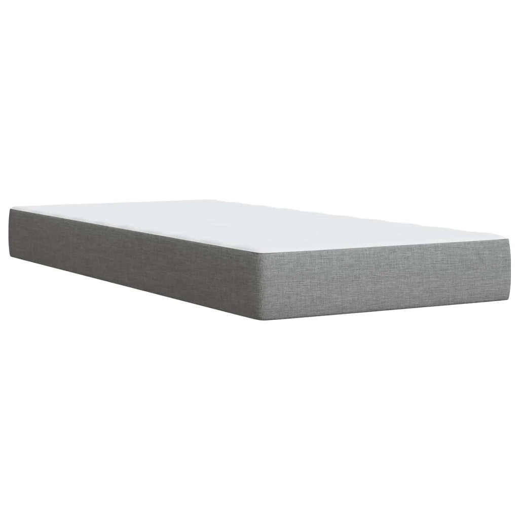 Letto Ottomano con Materasso e LED Grigio Chiaro 90 x 190 cm 3458034