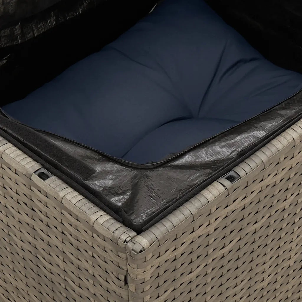 Set Divani da Giardino 5 pz con Cuscini Grigio in Polyrattan 3255809