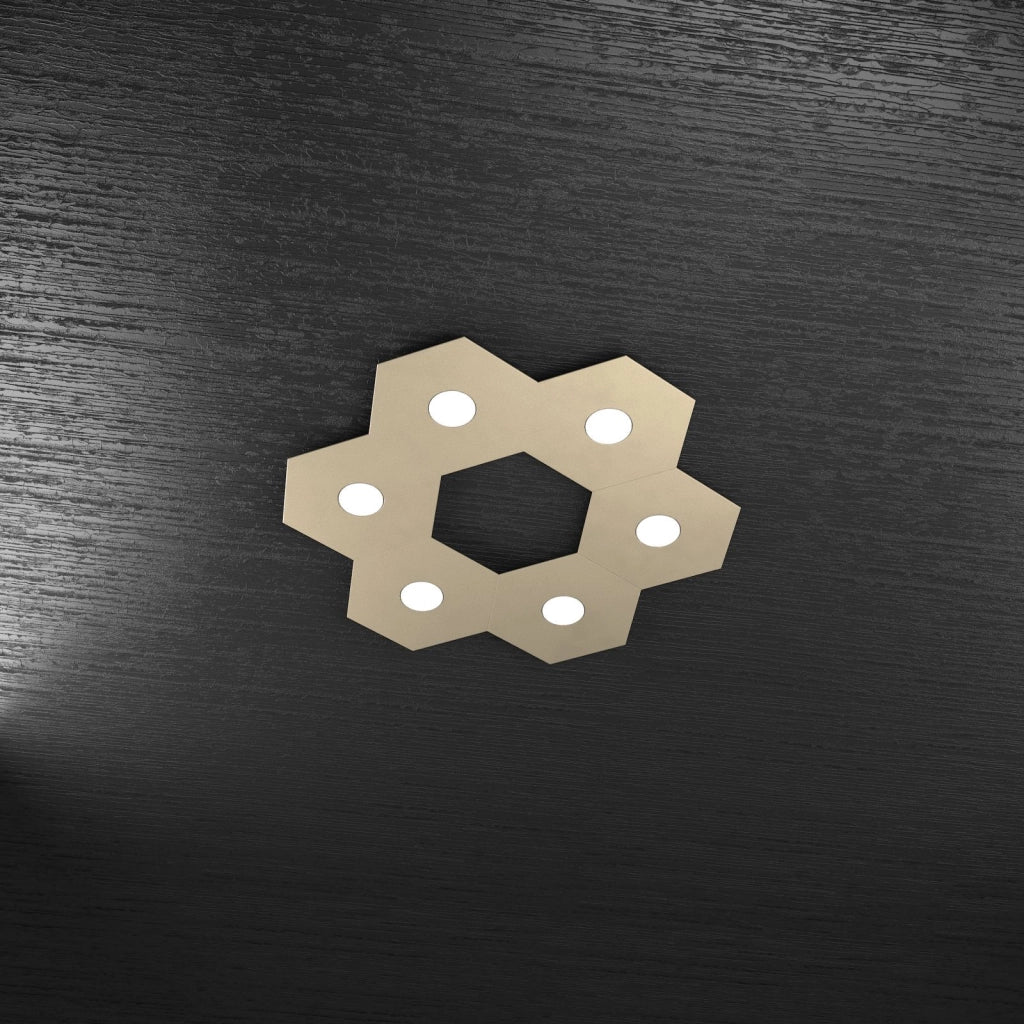 HEXAGON APPLIQUE-PLAFONIERA 6 LUCI SABBIA 1142-6L-SA