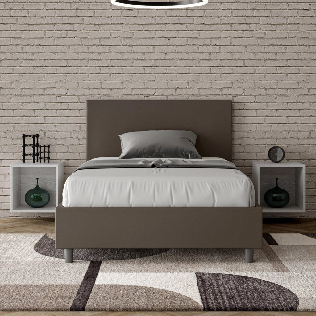 Letto 1 Piazza e Mezzo 120x190 cm Senza Rete Adele Cappuccino