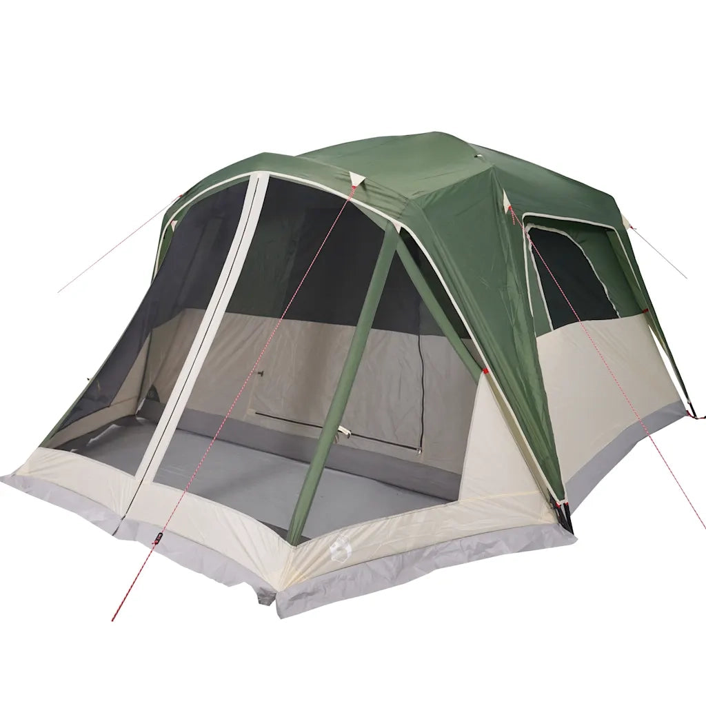 Tenda da Campeggio a Cupola per 6 Persone-Tenda per Escursionismo Verde Impermeabile 698643