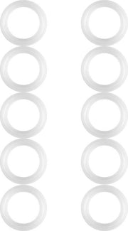 Set di anelli di gomma siliconica per tri-clamp, 10 pezzi, diametro esterno 50,5mm, OD 1,5