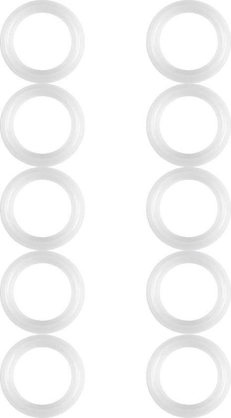 Set di anelli di gomma siliconica per tri-clamp, 10 pezzi, diametro esterno 50,5mm, OD 1,5