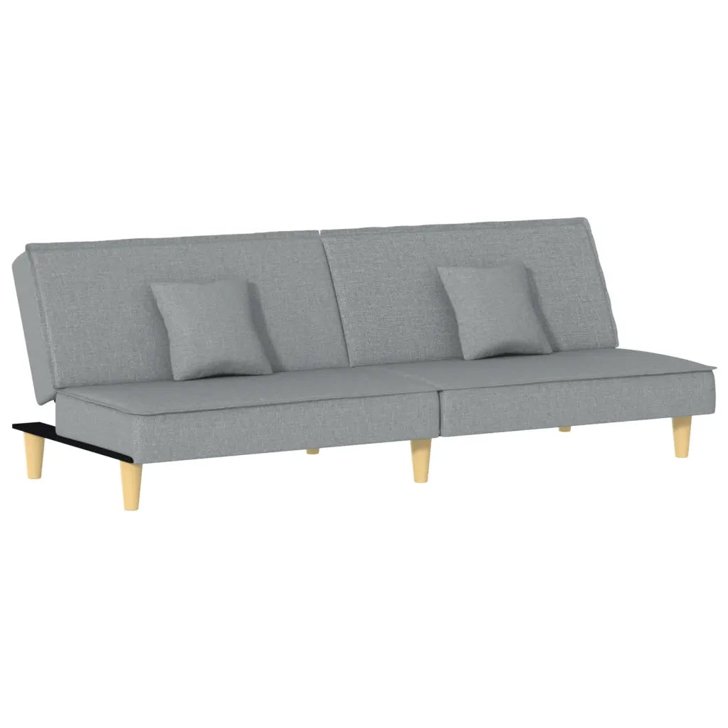 Divano Letto Grigio Chiaro in Tessuto 351900
