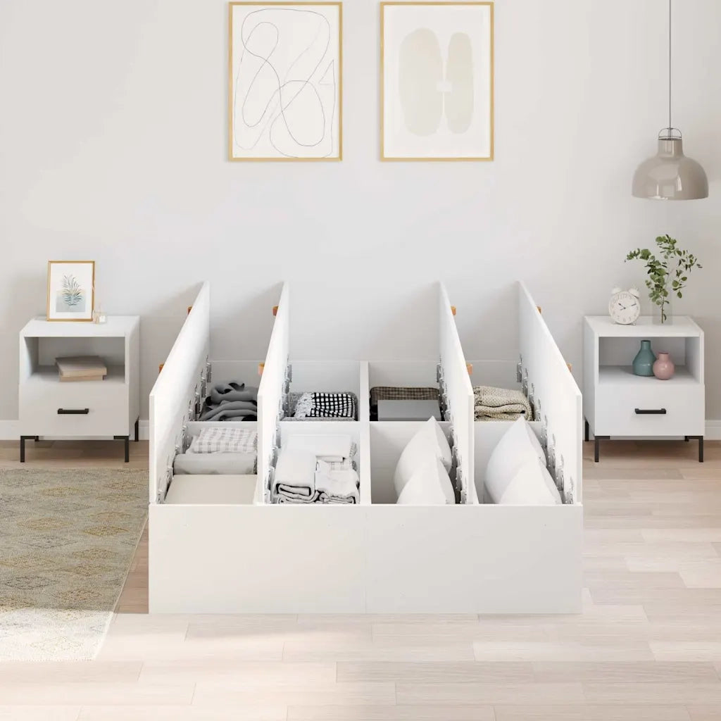 Struttura letto con contenitore Bianco 120 x 200 cm 3335365