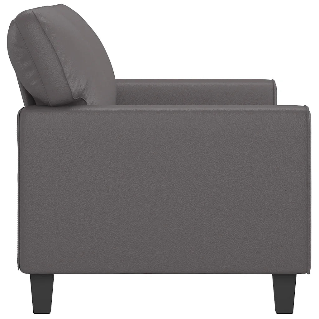 Divano a 2 Posti-Sofa 2 Posti Grigio 140 cm in Similpelle 960799