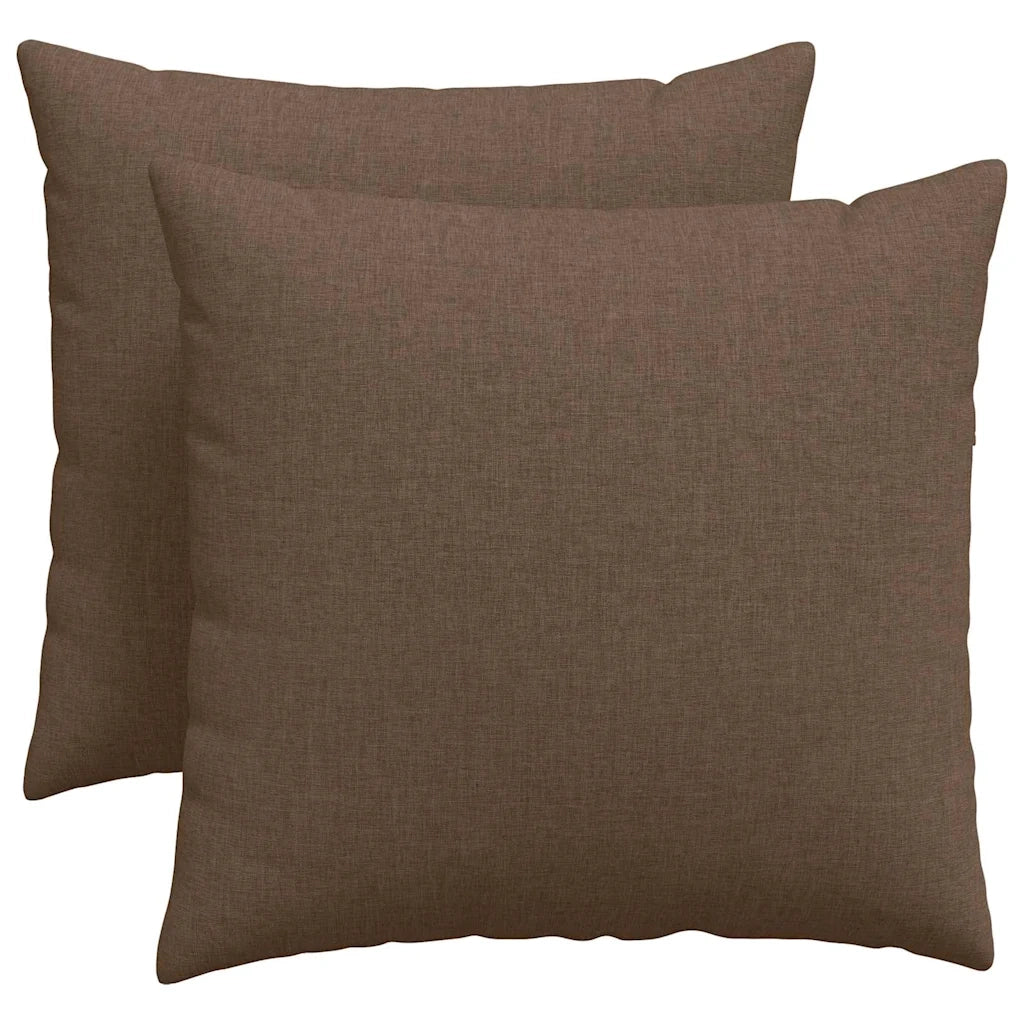 Cuscini da Divano 2 pcs Marrone 50 x 50 cm Tessuto 42013958