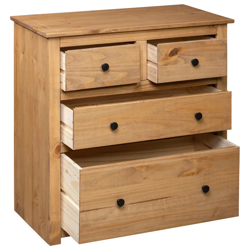 Credenza | Madia | Buffet da pranzo | Armadio da pranzo 80x40x83 cm in Legno Massello di Pino Panama Range