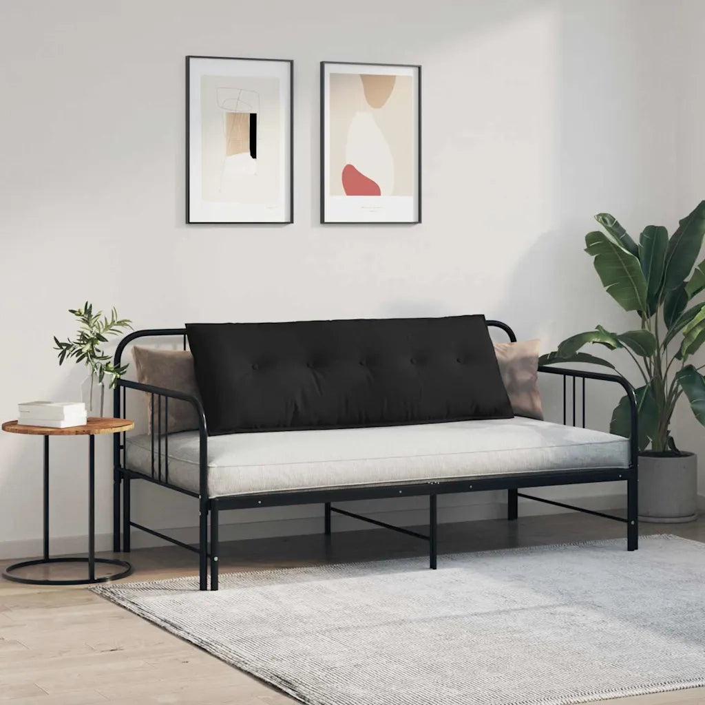 Cuscino per Schiena Nero 140 x 50 cm Tessuto in Microfibra 42014862