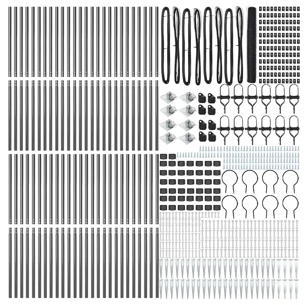 Palo della recinzione Grigio 100 x 1,2 m (rete 50 mm)