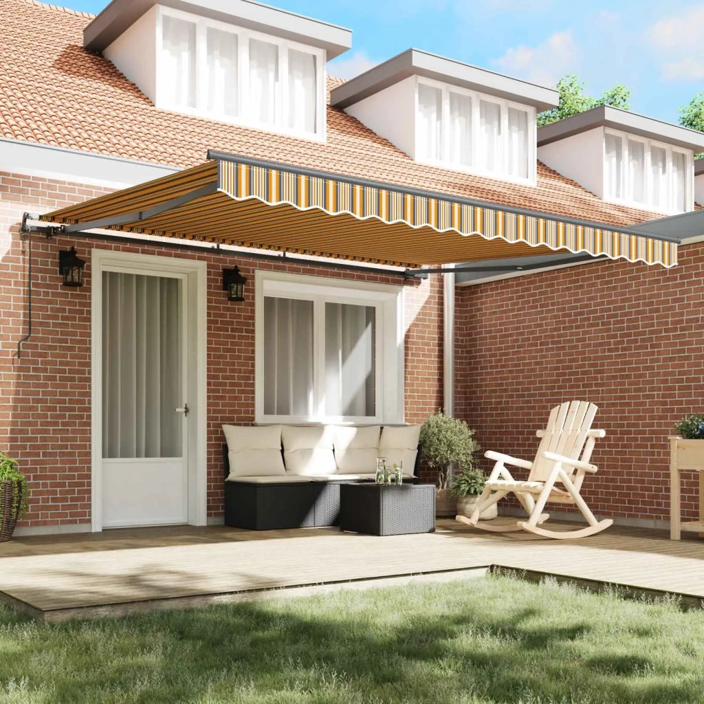 Tenda Retrattile Multicolore 400 × 300 cm Tessuto e Alluminio 3330581