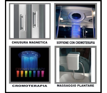 Cabina Doccia Idromassaggio Bagno Turco Full Optional 110x110cm Sicorage Blunde