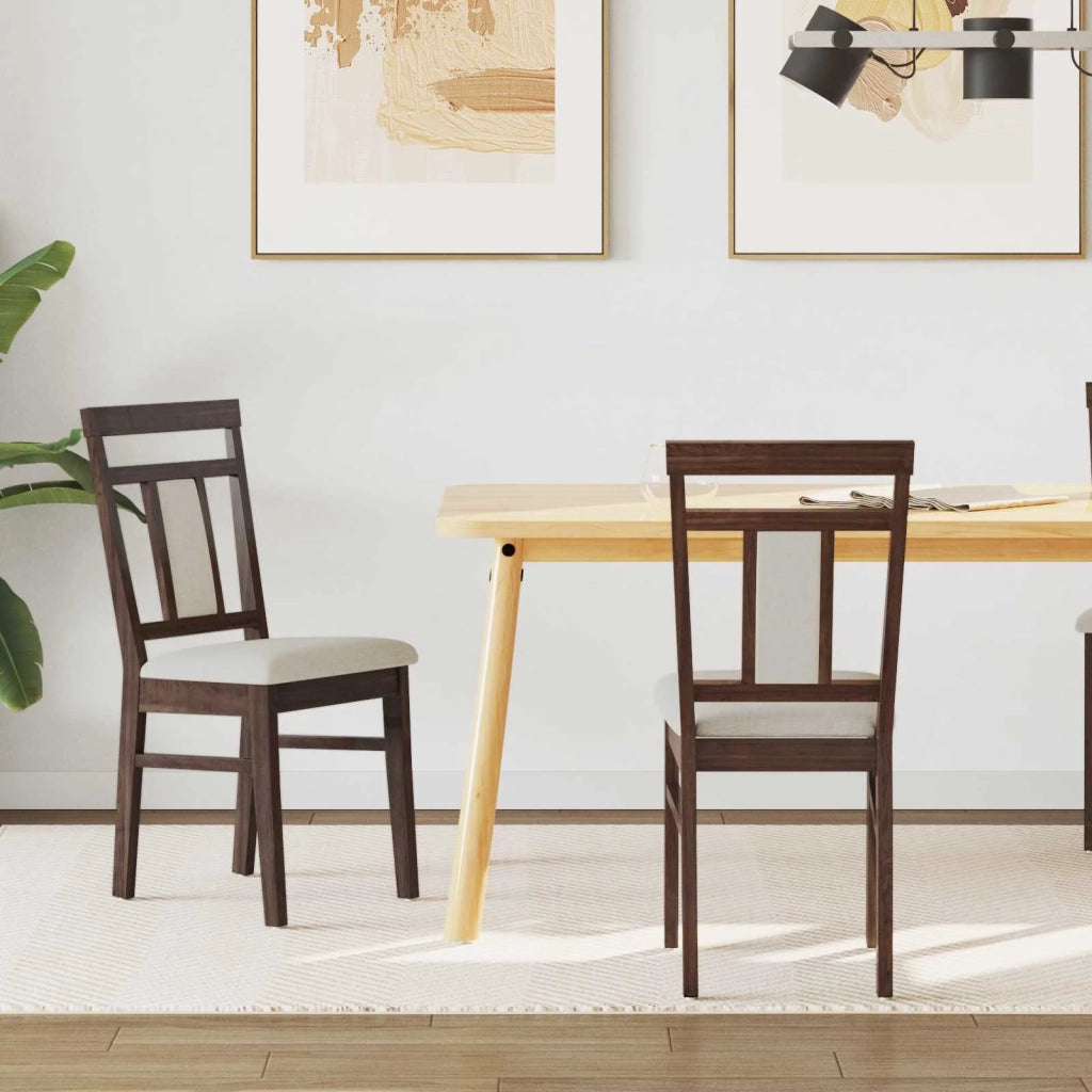Sedia da pranzo 2 pcs Marrone chiaro e chiaro 42020501
