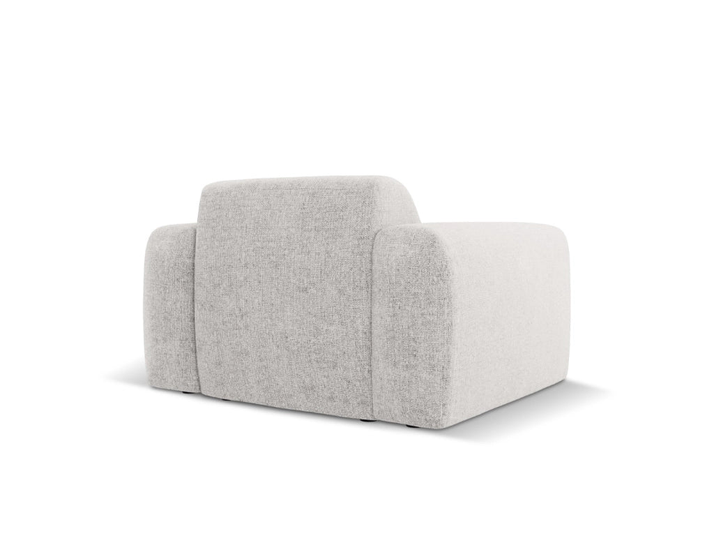 Cosmopolitan Design - Poltrona "Nolio" 2 posti in ciniglia grigio chiaro 
