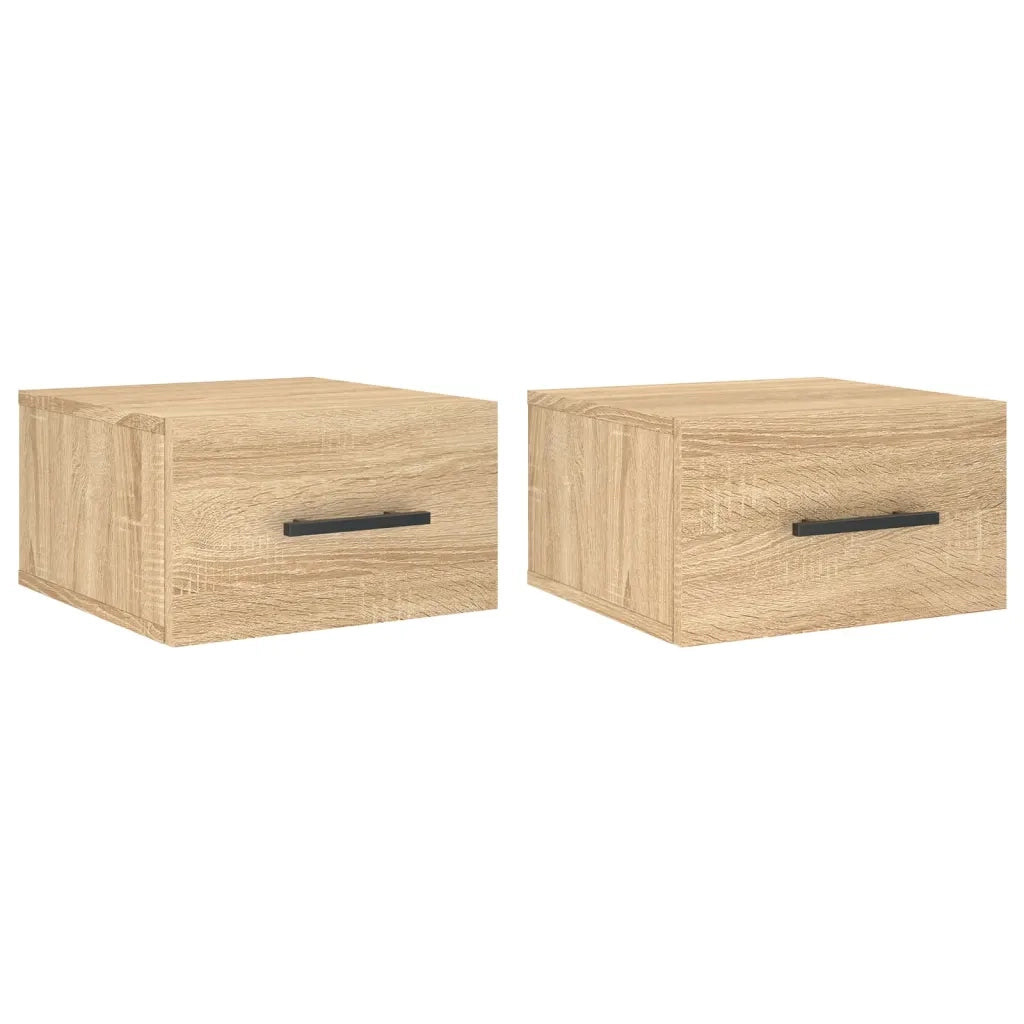 Comodini a Muro 2 pz Rovere Sonoma 35x35x20 cm 829875