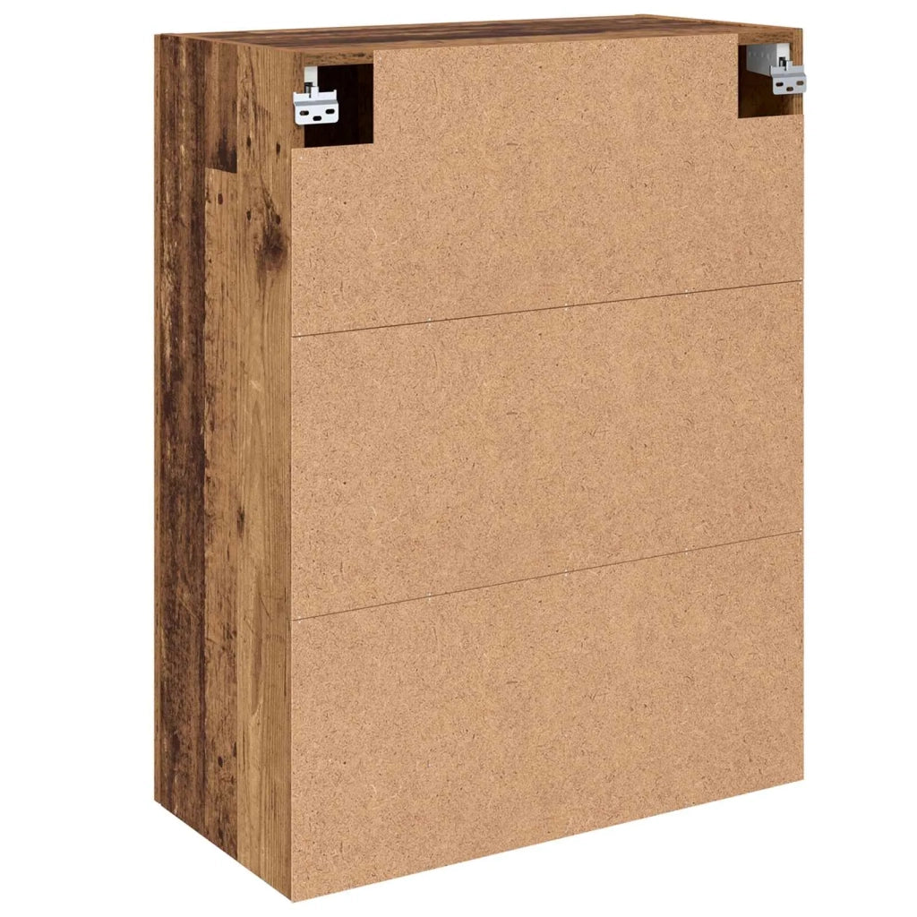 Mobiletto a muro 2 pcs Legno vecchio 69,5 x 34 x 90 cm 3394506