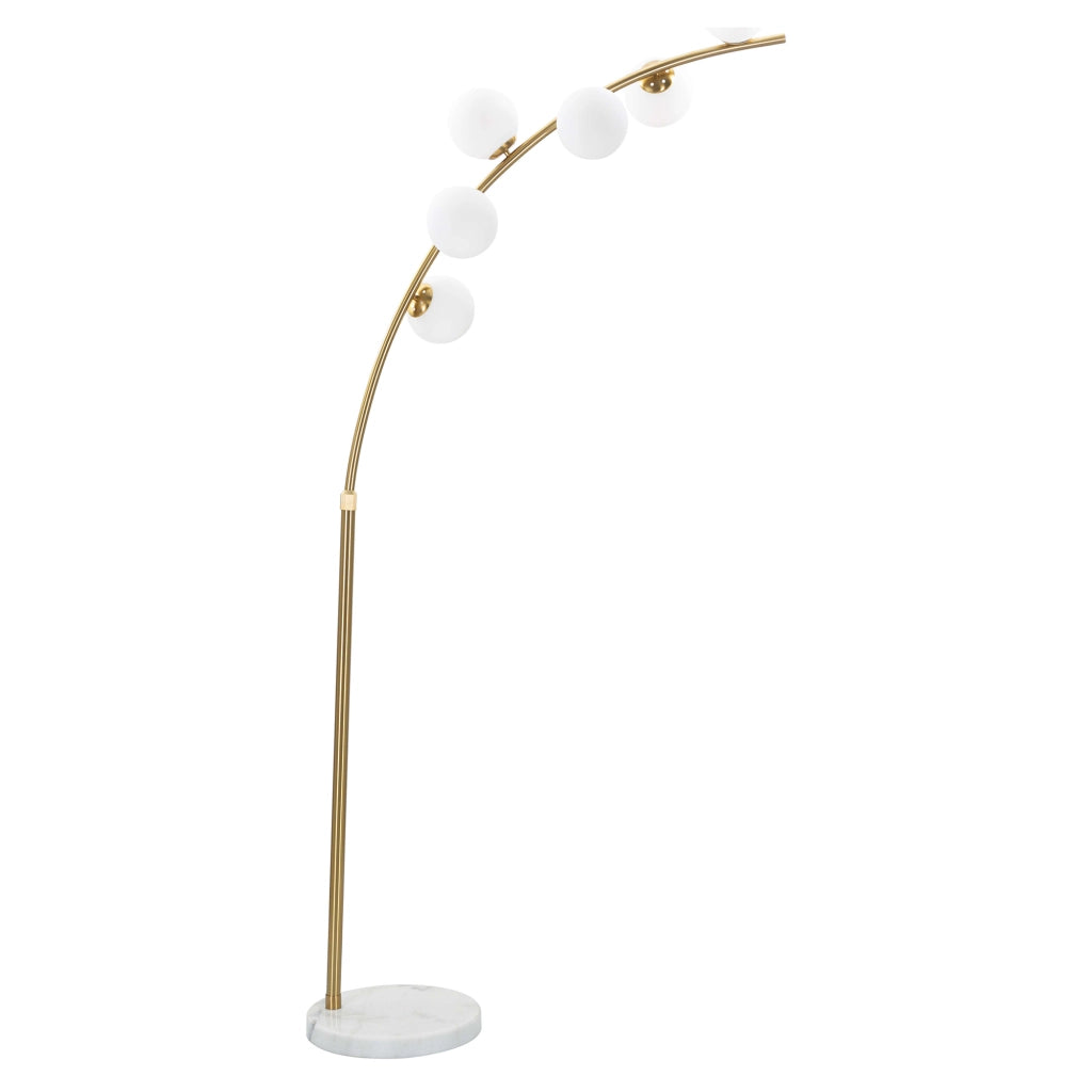 Bale, Lampada da Terra Necessarie 6 Lampadine, Bianco Marmo
