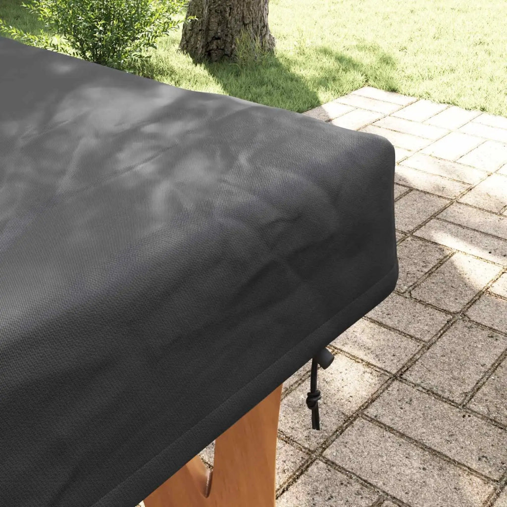 Copertura Tavolo Tinta unita Nero 182 x 92 x 15 cm Tessuto 4106108
