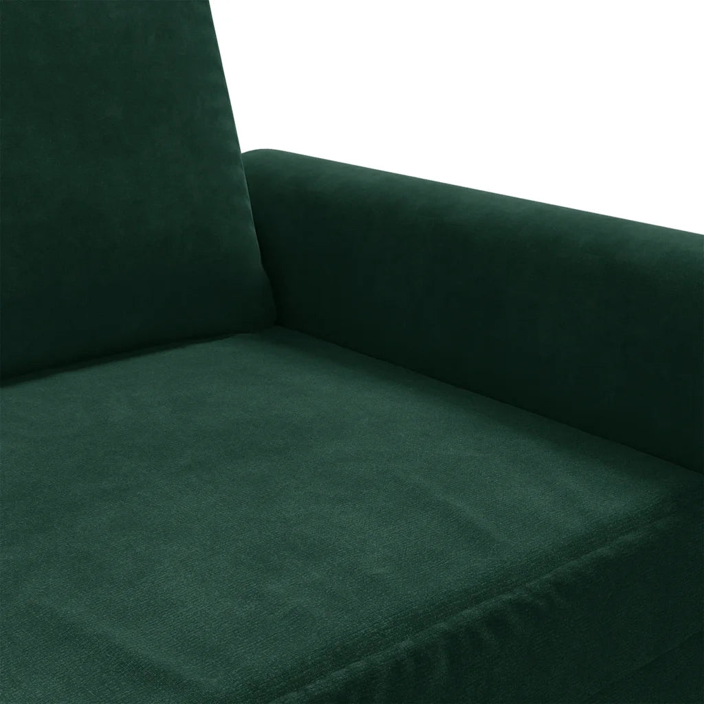 Divano a 2 Posti Verde Scuro 120 cm in Velluto 359521