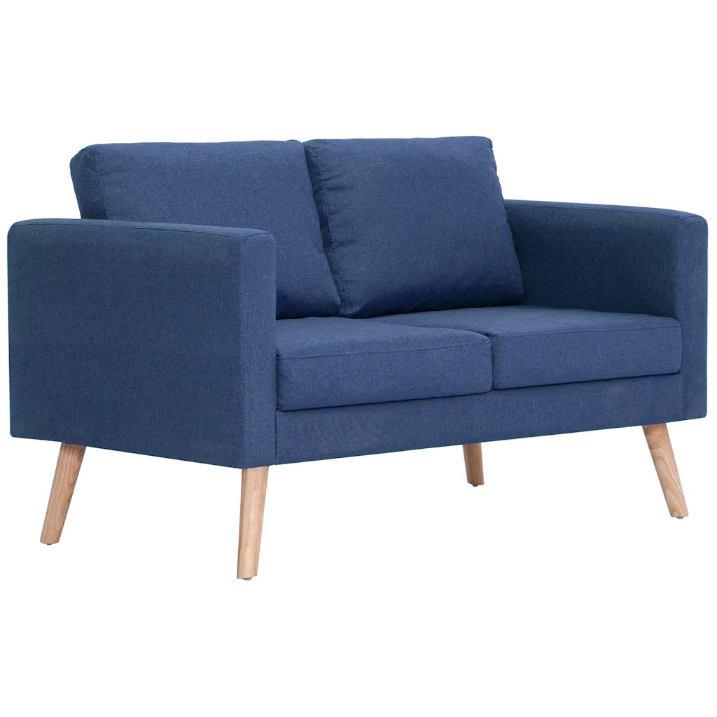 Set Divani 2 pz in Tessuto Blu